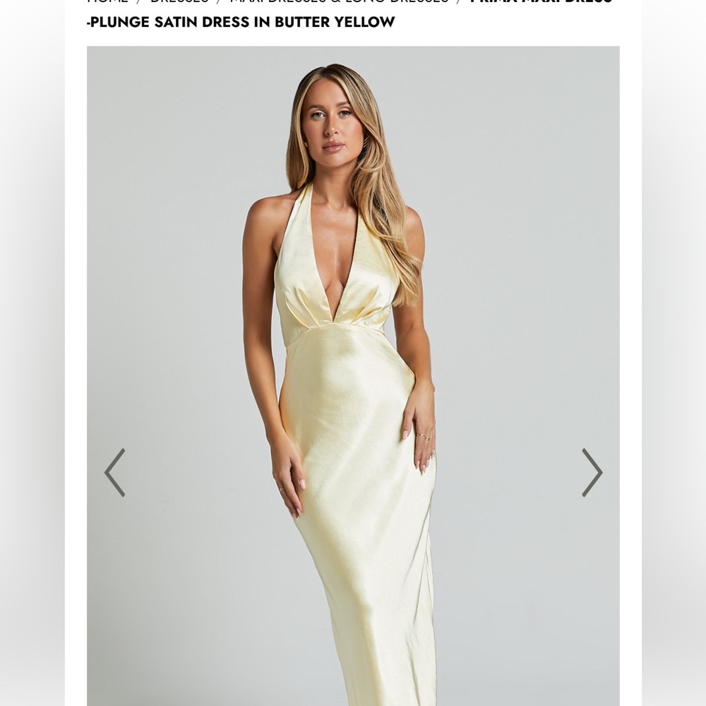 Beautiful plunge yellow gown - ShowPo